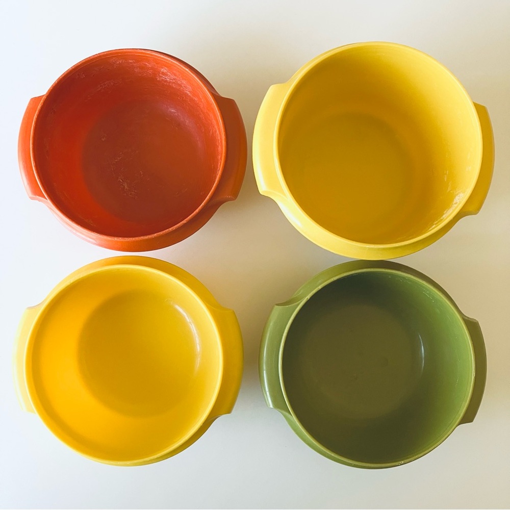 4 Vintage Tupperware Harvest Color Canisters - Picture 5 of 11